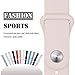 Band for Apple Watch 38mm, Guangzhi New Design (Metal Tuck Clasp Ouside/Correct Wearing Way in 4th Image) Soft Silicone Sport Strap Band for iWatch Series 1 / 2 / 3, Sport, Edition,38mm,Pink Sand