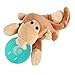 Evedy Baby Pacifier Toy, Washable Funny Animal Pacifier Holder with breathable holes Teething Soother for Newborn, Silicone Nipple Breast Feeder for Infant Toddler Baby Kids