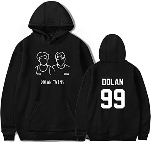 Eudolah Newly Arrival Women's Dolan Twins Ethan Grayson Long Sleeve Hoodie Printed Outerwear Pullover