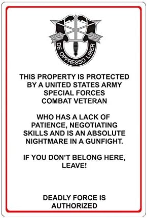 ABYSTEPS Plaques & Signs - Us Army Special Forces De Oppresso Liber Metal Tin Signs 20x30 cm 1 PCs