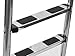 Aqua Select 3 Step Stainless Steel Pool Ladder with Stainless Steel Steps | Entry and Exit System for In-Ground Swimming Pools | 250 Pound Capacity | 1.9 Inch Outer Diameter