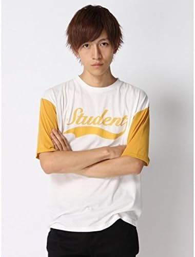 Amazon ウィゴー メンズ Wego ウィゴー Wego スリーブ配色tee 5 マスタード M Tシャツ カットソー 通販