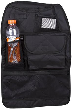 Autvivid Universal Car Seat Back Organizer Anti-Kick Pad Kick Mat Seat Cover Easy to Clean Multi-Pocket Travel Storage Bag Seat Protection & Storage Multipurpose Use
