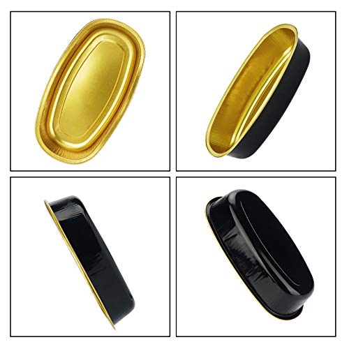 Mini Loaf Pans with Lids, Beasea 6 Inch 50 Pack Oval Cake Pan Oval