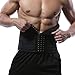Hanmeimei 100% Latex Men Waist Trainer Belt Workout for Body Weight Loss Fitness Fat Burner Trimmer Band Back Support