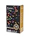 Festive Christmas String Lights, Battery Operated Timer LED, Multicolor, 100 bulbs