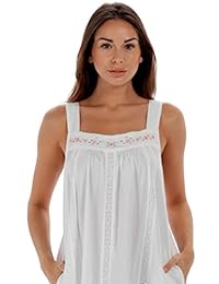 El 1 para U Camisón 100% Algodón sin Mangas + Bolsillos Meghan
