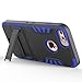 iPhone 7 Plus Case, Moonmini Shockproof Belt Clip Card Holder with Kickstand Dual Layer Heavy Duty Protective Cover for iPhone 7 Plus - Blue