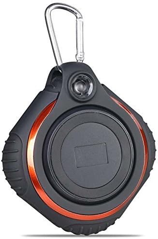 Stereo Drive Bluetooth Speaker, Handsfree Speakerphone with Built-in Mic, Waterproof, Shockproof and Dustproof for Outdoor/Shower With Thermometer and Led Torch, Compatible with Any Bluetooth Devices