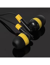 keewonda Wholesale Bulk Auriculares Auriculares   Pack de 50 Cute Earphone Colored Auriculares para niños adolescentes estudiantes, Negro   Amarillo