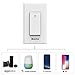 Wi-Fi Smart Wall Light Switch,Touch,Voice and Remote Control Lights and Appliances Timing Function Compatible with Alexa and Google Assistant,No Hub Required, Natural Wire Required-15A Physical Key