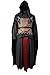 Adults Cosplay Costume Black Red Outfit Tunic Hooded Robe Halloween Uniform