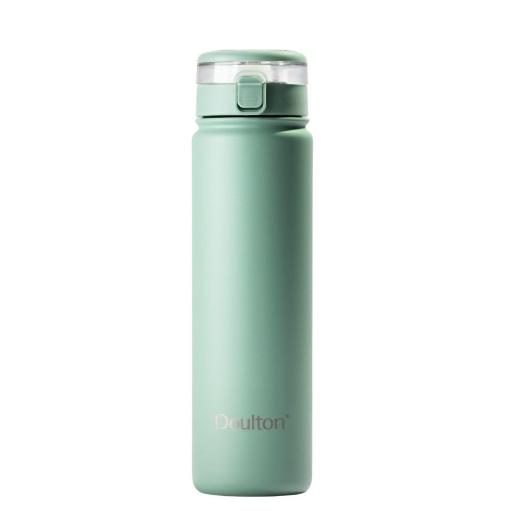 Doulton Taste 2 Water Bottle with Filter Reduction Cartridge | Green | Insulated Stainless Steel | 580ml Capacity | Reduces Contaminants | Improves Taste & Odour | Filtered Water Bottle