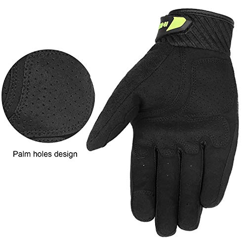 image for INBIKE Motorcycle Gloves, 3mm EVA Palm Pad Motorbike Gloves Full Finge