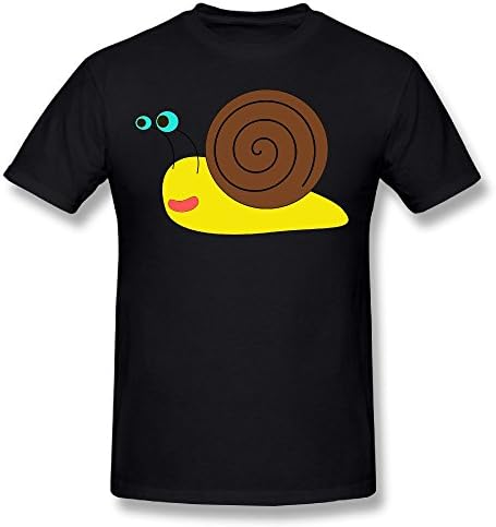 WHXNA Men's Cute Snail Funny T-shirt Tee 6XL Black