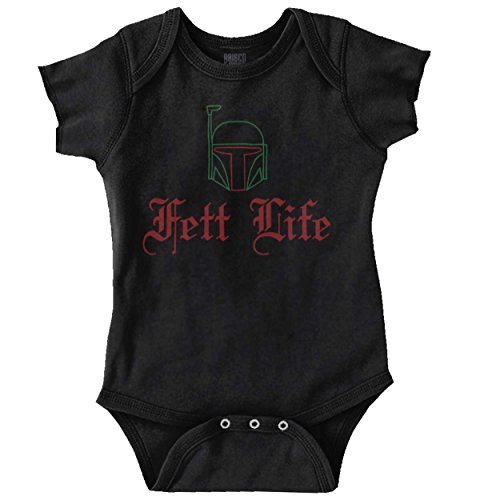 Fett Life Star Force Sci-Fi Bounty Nerd Tee Romper Bodysuit