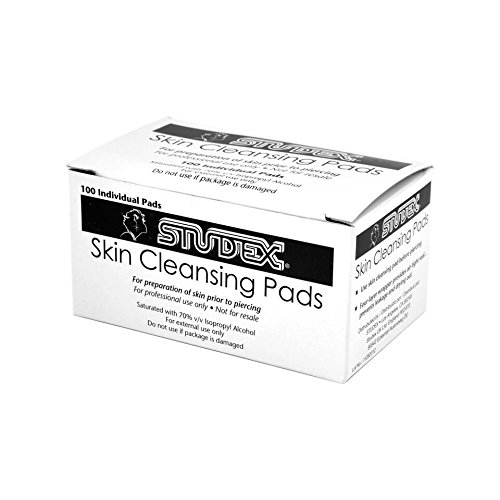 Studex Skin Cleansing Pad for Ear Piercing After Care 100 Count for Sensitive Skin