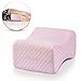 Knee Pillow - Ideal Choice for Hip, Back, Leg, Knee Pain, Side Sleepers, Pregnancy & Right Spine Alignment – Premium Comfortable Memory Foam Wedge Contour w Washable Cover & Storage Bag (Light Pink)