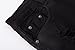 roswear Women's Ripped Denim Mid Rise Stretchy Bermuda Shorts Jeans Black XL
