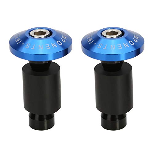 CICMOD Universal Motorcycle Street Bike 7/8" Handlebar Grips Bar End Plugs (Blue) - for Honda Kawasaki Suzuki Yamaha BMW Ducati Triuph ect.