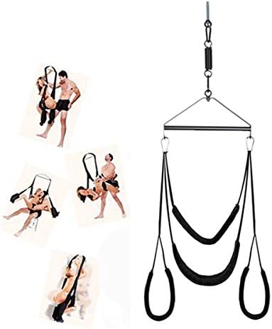 3rd Generation Šwivel Šwǐńg for Adult Ceiling, 360 Spinning Indoor Sling for Adult Women, Holds up to 800 lbs - Includes Frame, Spring and Hooks(Black)