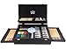 KINGART 131 MIXED MEDIA ART SET - 115 Pc., 2-Drawer Wooden Case, Pencils, Pastels, Paints, Brushes, Erasers, Sharpener, Palette Knife, Palette, Painting, Drawing, All Skill Levels, 115 Pc.