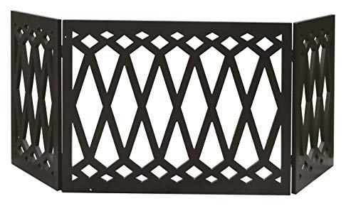 24"H Indoor/Outdoor Diamond Pattern 3 Panel Solid Wood Pet Gate (Certified Refurbished) - Thumbnail 2