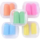 5 Pairs Soft Foam Hearing Protection Earplugs with Case