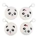 Wendy Mall 4PCS Mini Kawaii Cute Funny Panda Squishy Bread Charms Strap for Bag Cell Phone Car Keys Bun Toys Keychain