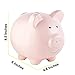 KNRAGHO Pink Piggy Bank,Ceramic Money Piggy Bank Kids