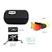 JEPOZRA Polarized Cycling Glasses with 3 Interchangeable Lenses,MTB Biking Baseball Running Sports Sunglasses for Men Women