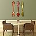Home Source 400-21784 Decorative Kitchen Metal Wall Art, Cutlery, Set of 3