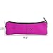 BCP Portable Washable Travel Cutlery Kit Neoprene Case-Bone Style Tableware Bag with Zipper-Hot Pink Color