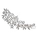 Sparkly Long Flower Hair Comb Rhinestone Hairpins Bridal Wedding Hair Accessories Jewelry Austrian Crystals Hair Clips FA5027 (Clear)