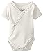 L'ovedbaby Unisex-Baby Newborn Organic Short-Sleeve Kimono Bodysuit, Stone, 3-6 Months