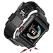 Compatible with Watch Case with Band 42mm, Rugged Protective Case with Sport Bands Replacement for Watch Series 3/2/1 42mm Black