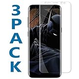 Galaxy S8 Plus Screen Protector [3-Pack], [Anti-Glare] [Anti-Fingerprint] Full Screen Coverage 3D PET HD Screen Protector Film for Samsung Galaxy S8 Plus.