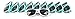 Samantha Margaret - Bride & Bride Tribe Sunglasses, Accessories for Bachelorette Parties, Weddings, Bridal Showers, Bridesmaid Gifts & Favors - 10 Piece Set (Turquoise)