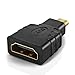 Micro HDMI to HDMI Adapter - High Speed HDMI Type D to Type A Male to Female M/F Port Socket Plug Jack Connector Converter Adaptor Supports 4K 4Kx2K Ultra HD UHD 1080P Full HD 3D ARC Ethernet