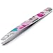 Tweezers - Professional Eyebrow Tweezers Can Be Cute Too! - The Strong and Precise Grip Will Make Styling Your Eyebrows A Breeze - Choose From A Heart Or Flower Pattern - Slant Tip Tweezers