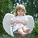 Sunboom White Angel Wings Costume for Adult, Feather Angel Wings, White Extra Large, 30