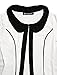 Allegra K Women Doll Collar Lace Trim Flouncing Hem Mini Dress L White