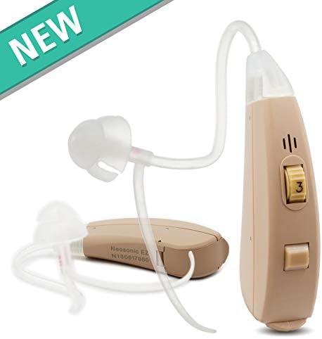Neosonic Hearing Amplifier EZ to Aid and Assist Hearing, Easy Handling with a Unique Volume Control Wheel, Digital Sound Amplifier PSAP Device for Adults and Seniors