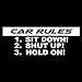 Ecosin Car Stickers Rules Decal Slammed Car Truck Vinyl Sticker JDM Racing Window Decal Funny (White 1)
