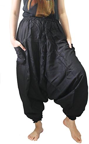 Salwar pants Aladdin pants Hippie Clothes Peacock Pants Bohemian Pants Elephant Pants Harem Pants Boho Style (Black)