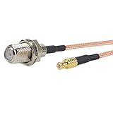 MCX Male to F Female Connector, 2pcs 20inch/1.7ft RF Coax Cable Extention RG316 adaptor for XM Sirius Satellite Radio Antenna Coaxial Cable Infinitv4 6 RCA by Eagles (TM)