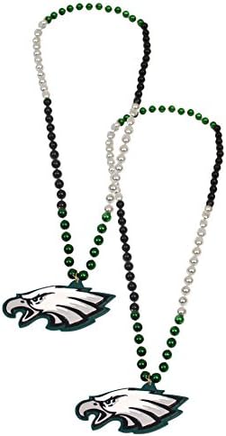 Official National Football League Fan Shop Authentic NFL Team Party Mardi Gras Custom Tailgate Beads 2-pack (Philadelphia Eagles)