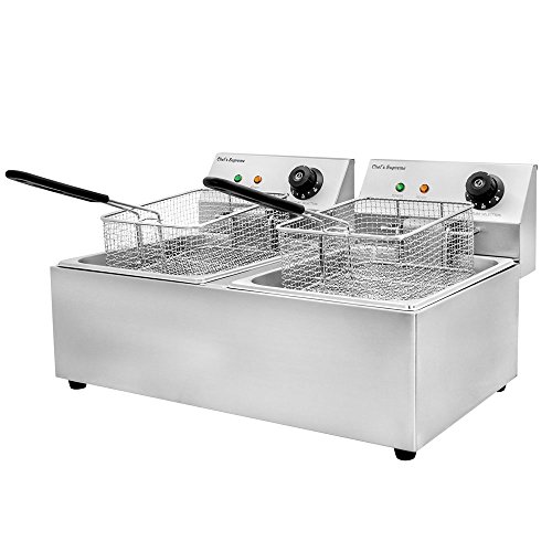 Chef's Supreme - 220v 20 lbs. Countertop Fryer w/ 2 Baskets - Thumbnail 5