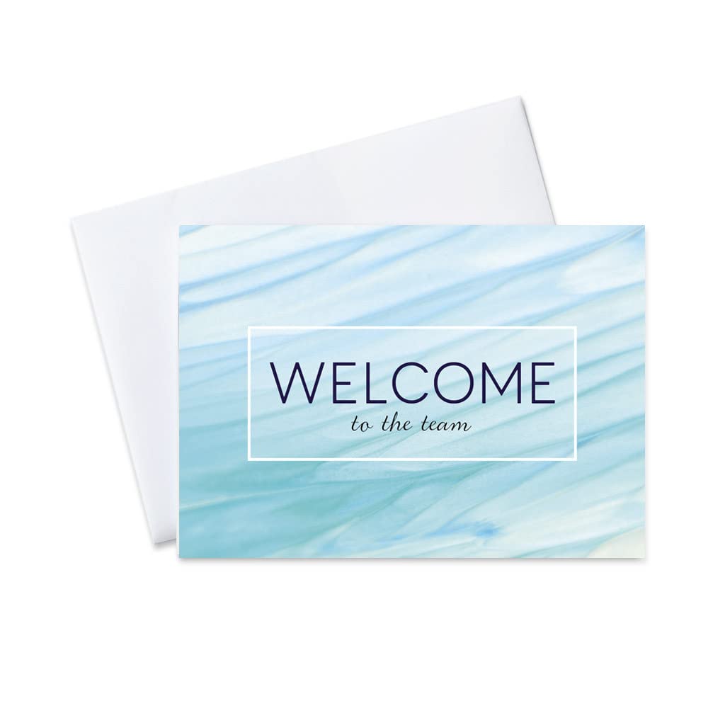 CEO Cards - Business Welcome Greeting Cards (Team Onboarding), 5x7 Inches, 25 Cards & 26 White Envelopes (W1801)