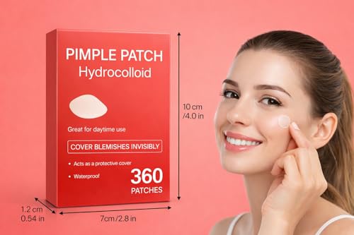 Primebly™ Acne Patches 360 Count | Pimple Patch & Hydrocolloid Patch لصقات حب الشباب | Invisible Waterproof for Face & Body | Fast-Acting Blemish & Acne Spot Treatment – Vegan & Cruelty-Free